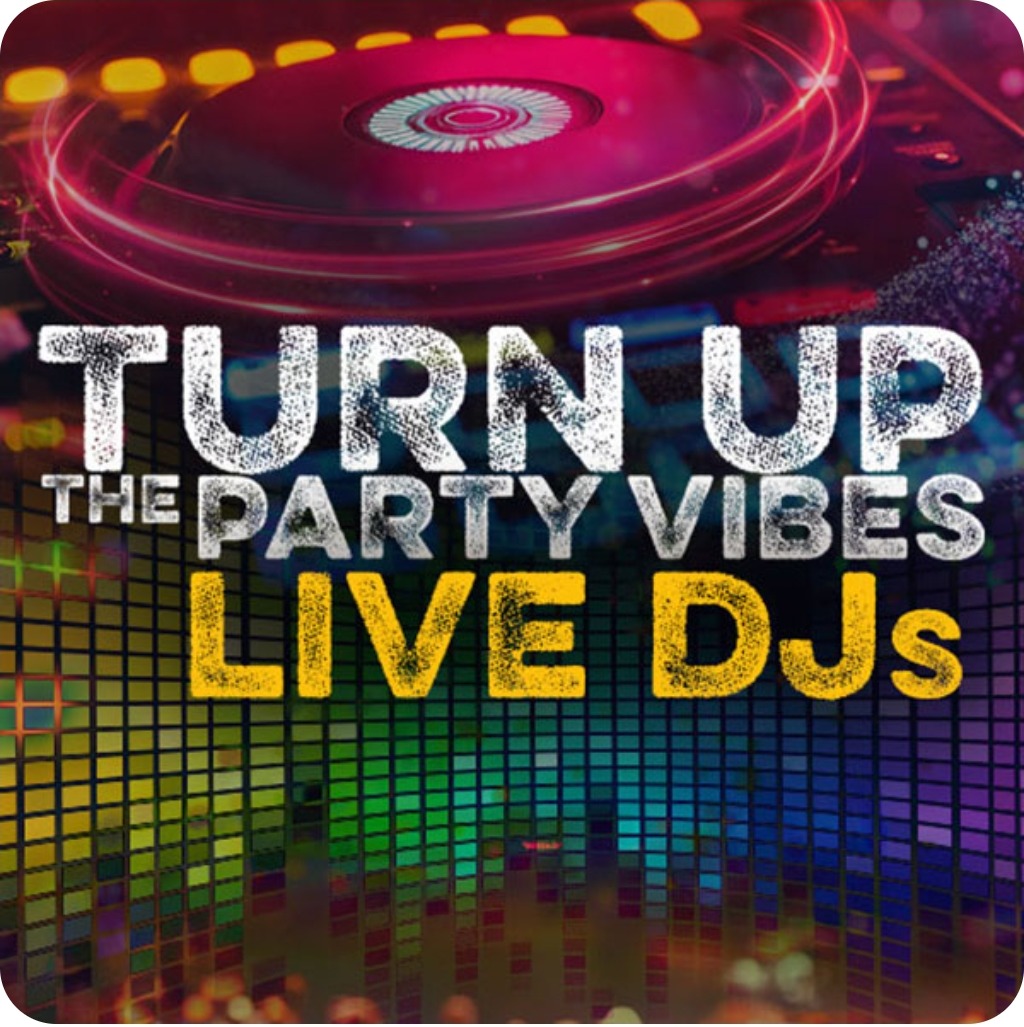 Flyer for Turn Up the Party Vibes with DJ Johnny's Karaoke Night on August 28.